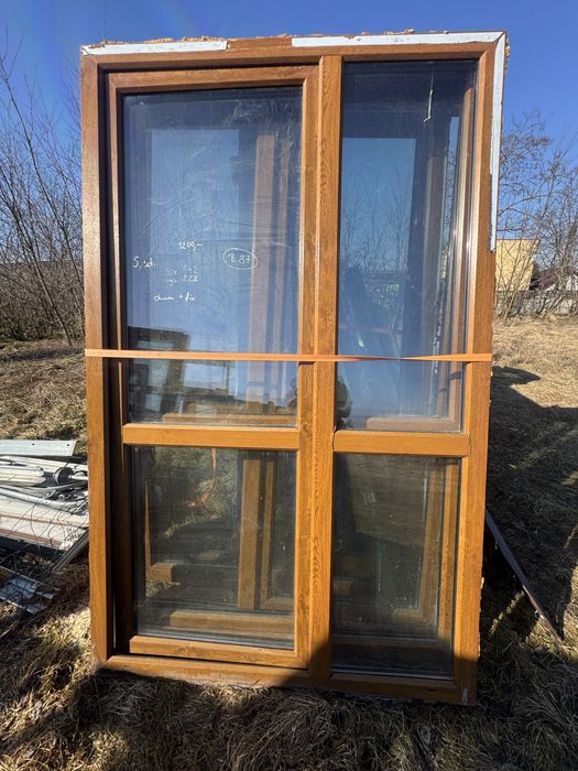 5x okno tarasowe zloty dab obustronny 142x228 na ogrod zimowy fix ru