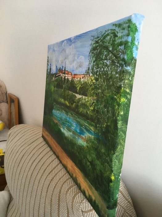 Obraz Warszawa,  ręcznie malowany,  30x40