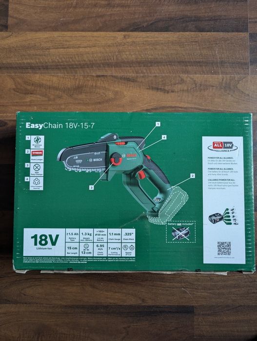 Piła łańcuchowa akumulatorowa BOSCH 18V EasyChain 18V-15-7