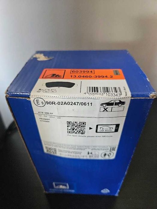 Pastilhas de travão ATE Peugeot, Citroen, Opel