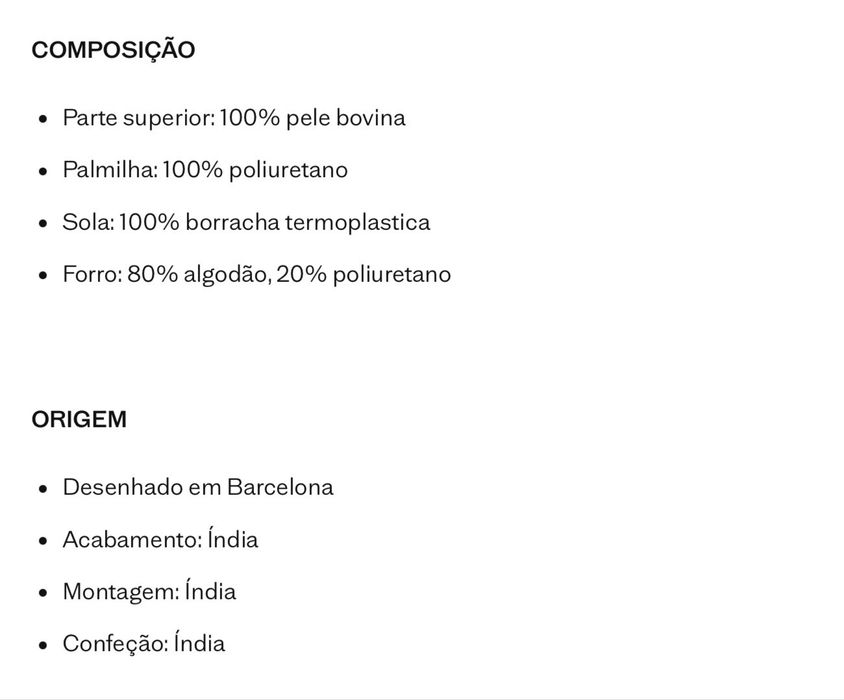 Bota 100% Pele de bovina - forro em algodão
