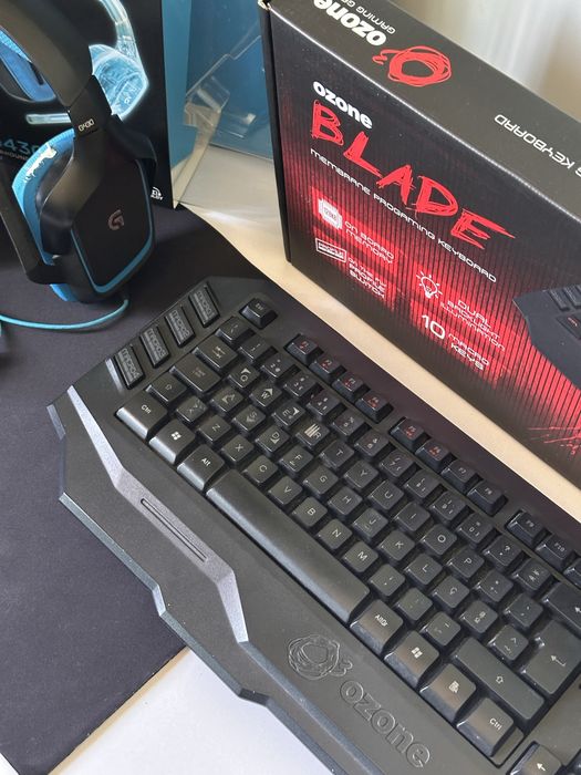 Teclado Ozone + Fones Logitech G430 +tapete