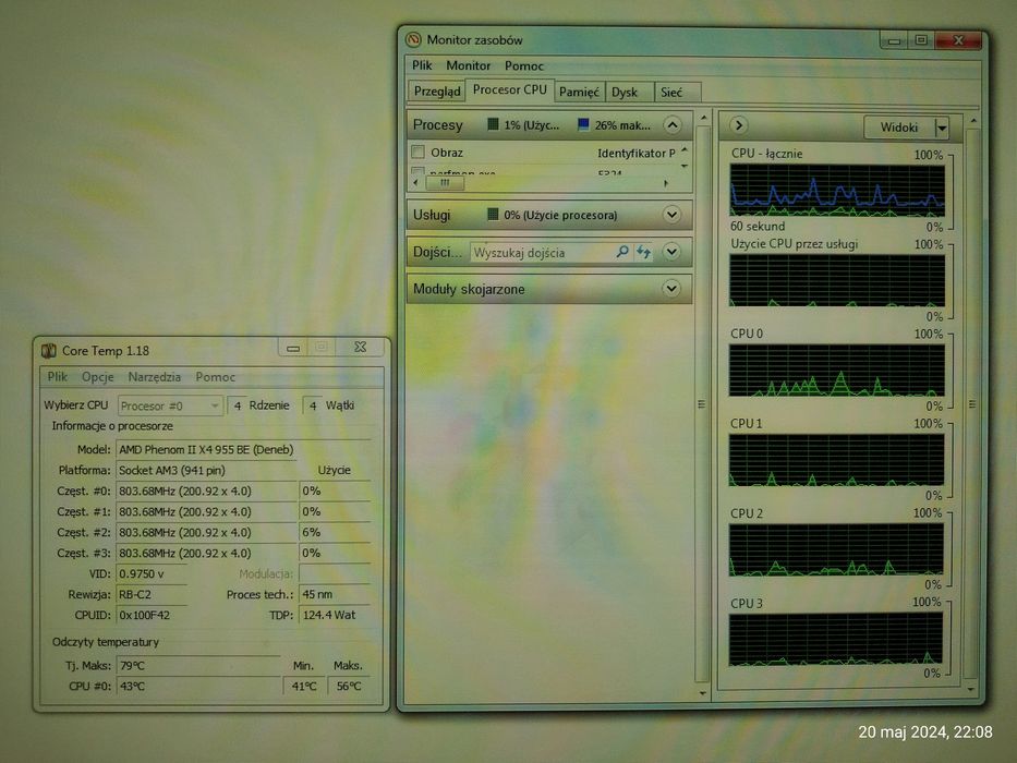 Sprzedam zestaw Phenom II X4 955 BE, Mobo, 8GB RAM