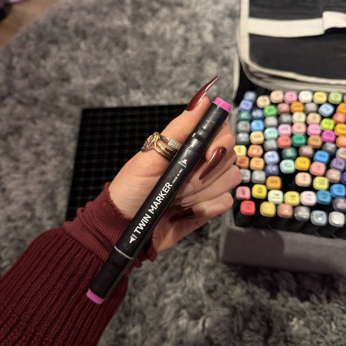 Markery 168 szt flamastry mazaki pisaki dwustronne stojak nowe