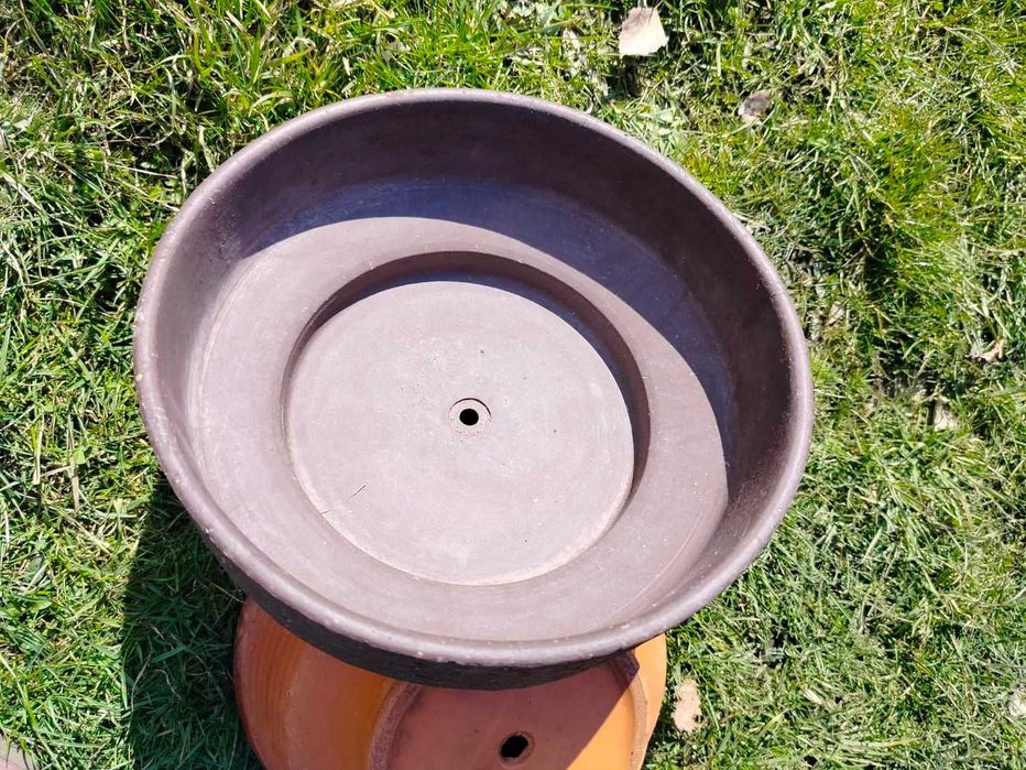 Ceramiczna donica ogrodowa brązowa