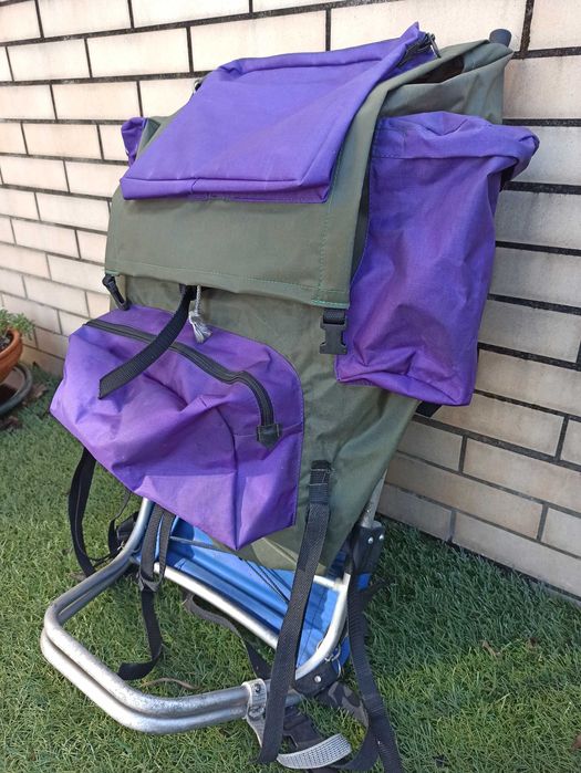 Mochila campismo e saco de cama