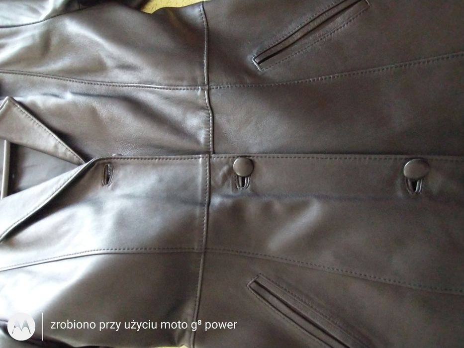 Płaszcz skórzany rozmiar M czarny