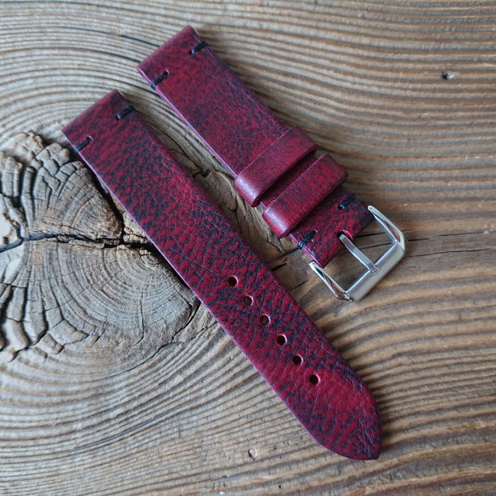 Pasek do zegarka 20 mm handmade skóra naturalna ręcznie robiony