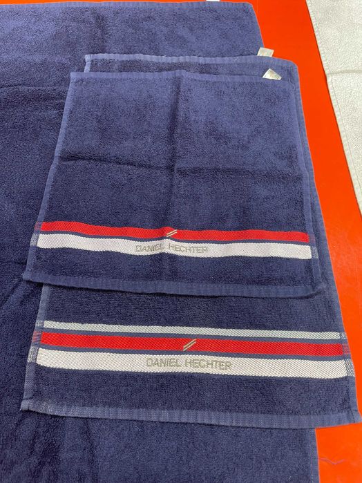 Conjunto toalhas banho, azuis e cinzentas, Daniel Hechter, algodão