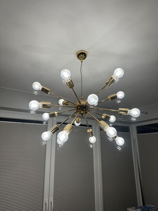 Lampa wisząca Theo złota plus zarówki