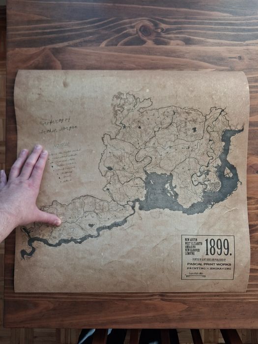 mapa Red Dead Redemption 2 - Arthur Morgan