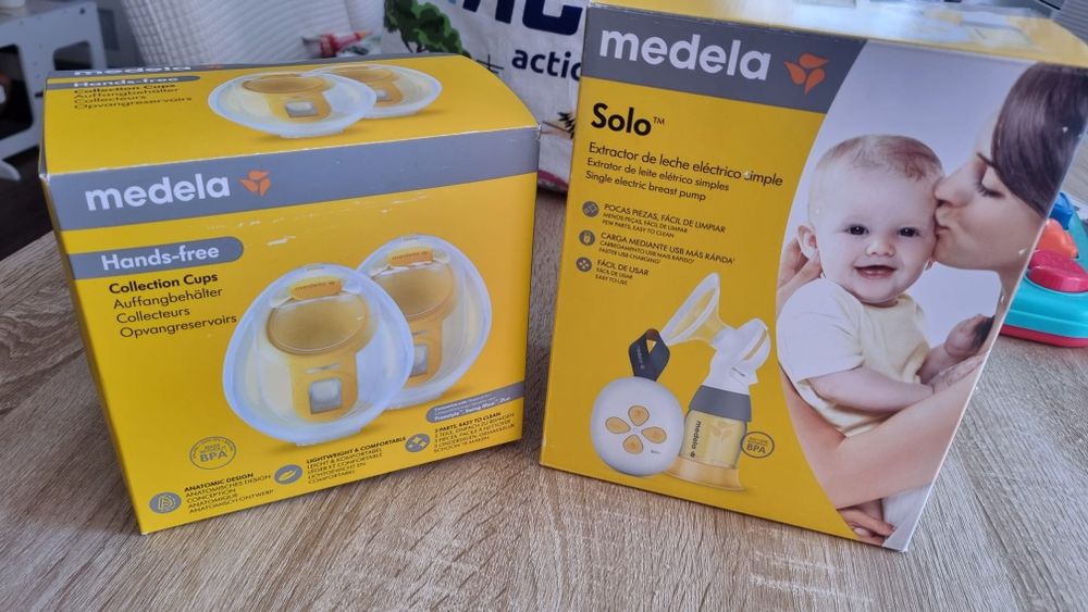 Medela Extrator de Leite Elétrico Simples Solo /  Pack Copas de Recolha Hands Free