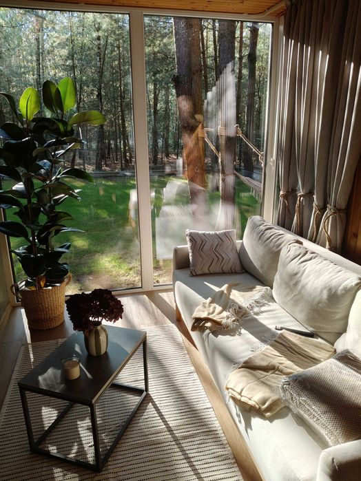 Domki na wynajem w lesie pod Warszawą - jacuzzi i sauna