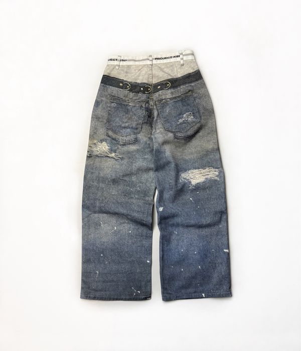 Джинсы штаны baggy jeans Project G/R opium balenciaga white fit