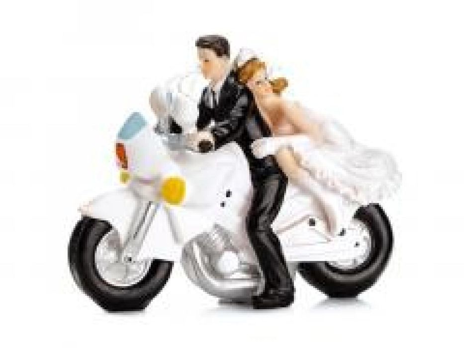 Figurka Para Młoda na motorze 11.5cm PartyDeco