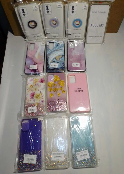 Бампер чехол Poco M3 Redmi 9t прозрачный, кольцо, блестки, узор, цветы