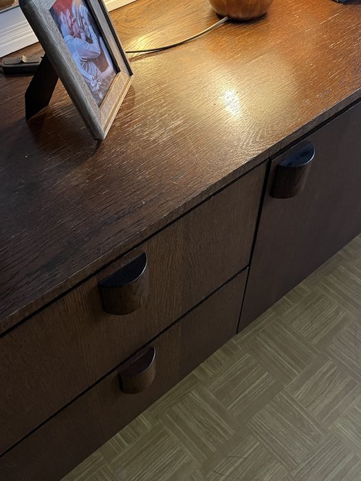 Mała komoda z lat 70 ciemny brąz