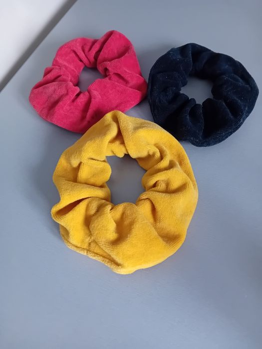 Welurowa Aksamitna gumka owijka do włosów duża scrunchie