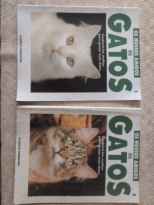 Volumes 1 e 2 da colecao Os Nossos Amigos Gatos – Planeta DeAgostini