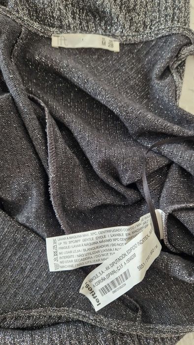 Macacão Prateado brilhante, marca Lefties, tamanho M - novo