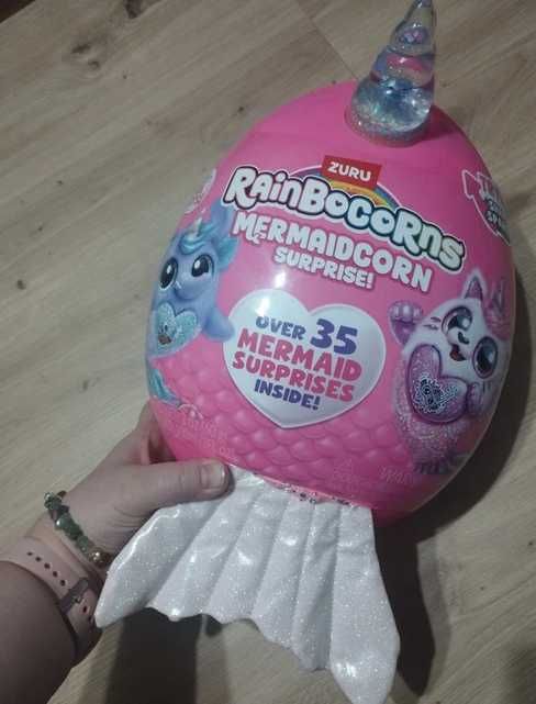 ZURU Rainbowcorns Mermaidcorn Surprise Duży pluszak z różową płetwą