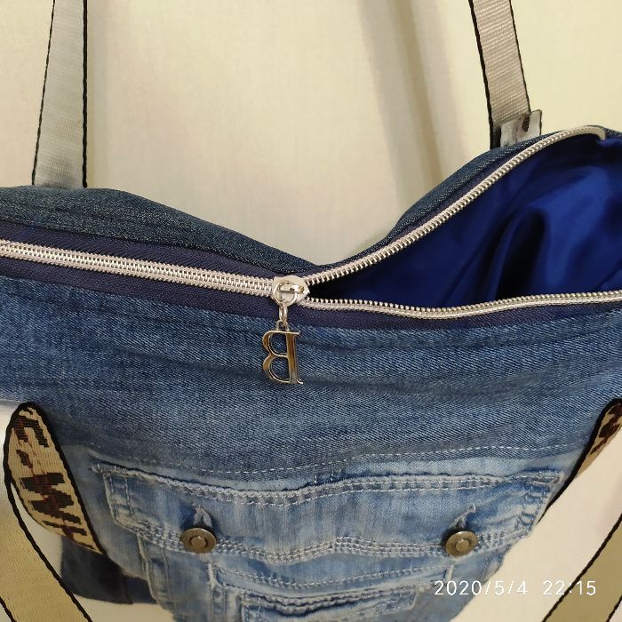 Jeansowa torebka / prezent/handmade /681