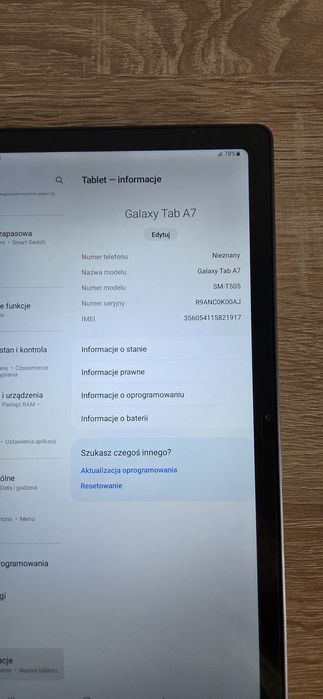 Tablet Samsung Galaxy tab a7 10.4 lte