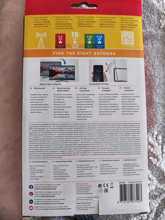 Antena digital interior