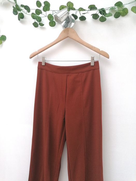 Calças Castanhas Flare