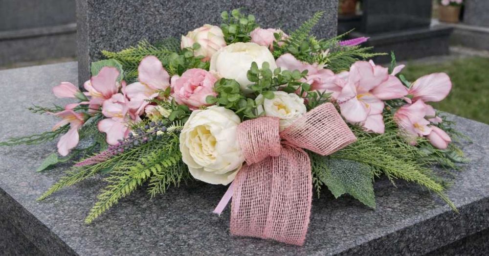 Stroik WIOSENNY kompozycja kwiatowa na grób WG253