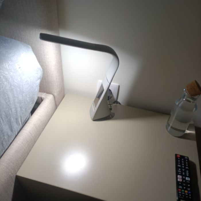 Candeeiros Cinza Prata Digitais Led Táctil / Valor dos 2 )