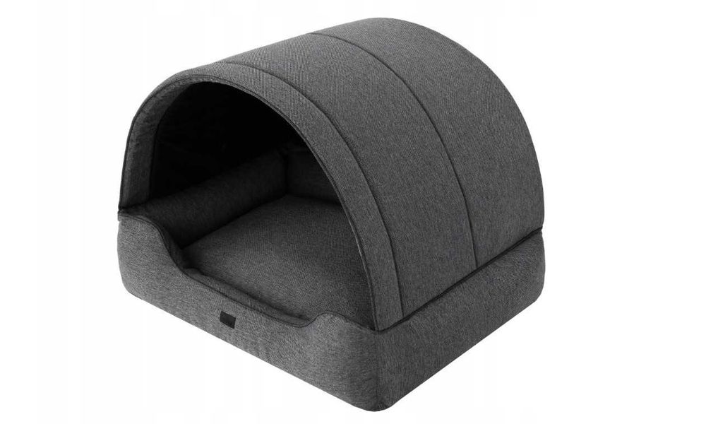 Legowisko z daszkiem 2w1 / domek dla psa Doggy 82x58 grafit – jak nowe