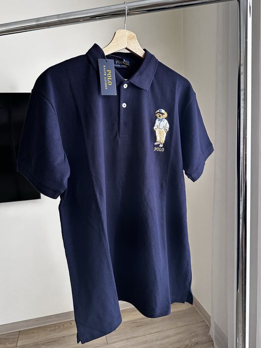 Футболка синя/Polo Ralph Lauren/polo/з ведмедиком/поло.