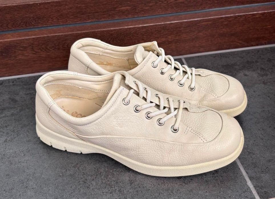 Ecco Soft vegetable półbuty  skórzane damskie 38