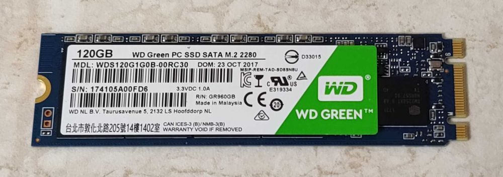 Dysk PC SSD WD Green 120GB M.2 2280 SATA III