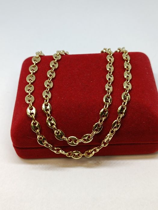 Złoty łańcuszek splot Kawa długość 50cm, złoto próby 333