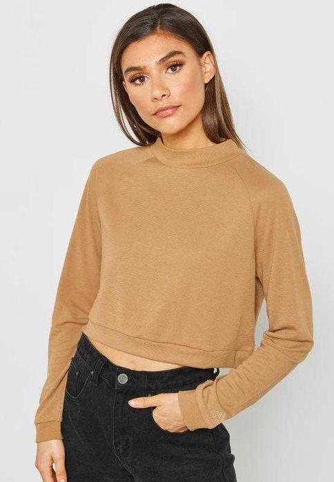 Топ-кроп с технологией Dri-FIT укороченный лонгслив кофта  в рубчик