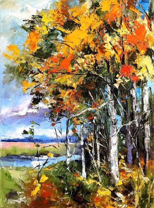 Kowalik - Jesień II - 30x40cm Obraz Olejny Pejzaż