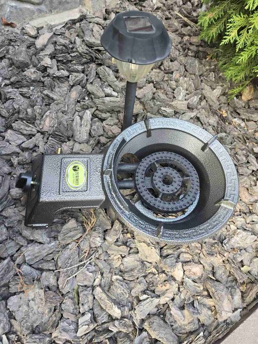 Чугунная газовая плита 7,5 кВт с пьезоподжигом портативная