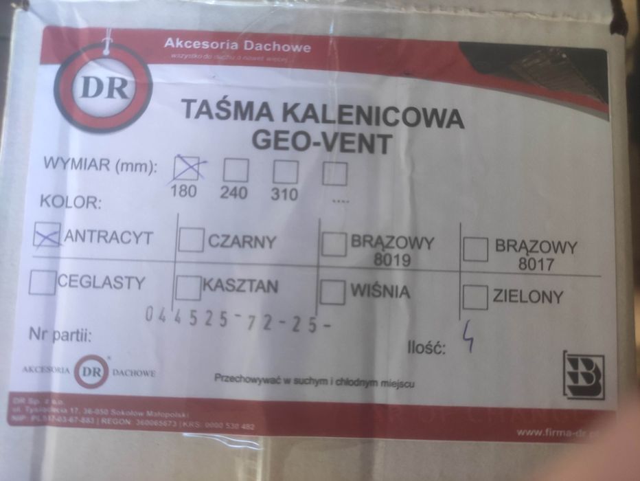 Taśma kalenicowa