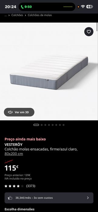 Colchoes ikea solterio