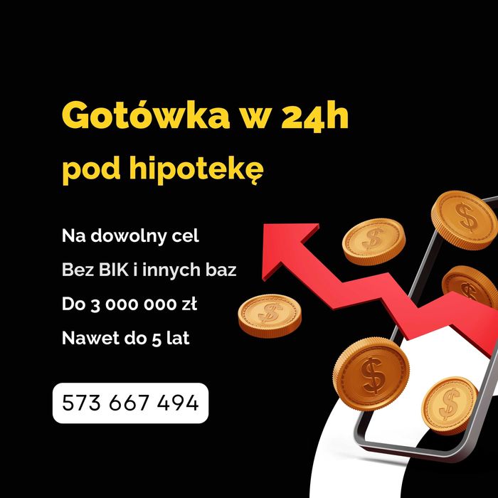 Szybka pożyczka hipoteczna – gotówka w 24h, bez BIK i baz