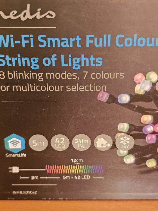 Luzes Led Natal Alexa / Google Assistant Nedis