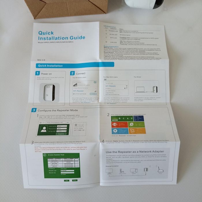 Підсилювач WiFi до 300 мбіт/с, від мережі, MT02 / Вай фай ретранслятор