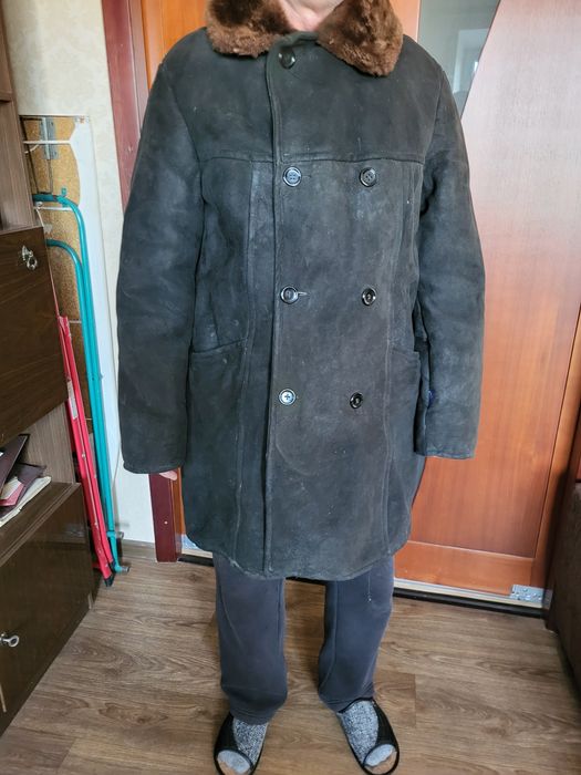 Тулуп, кожух, натуральная овчина, разм.56