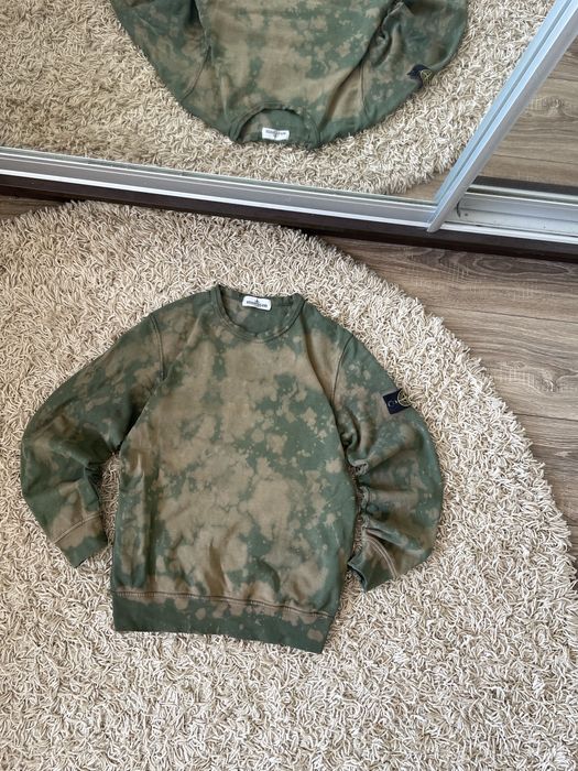 stone island off dye green jonior