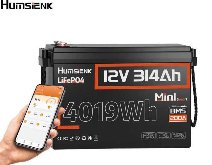 Акумулятор Humsienk LiFePO4 12V 314Ah (200A BMS) + Bluetooth