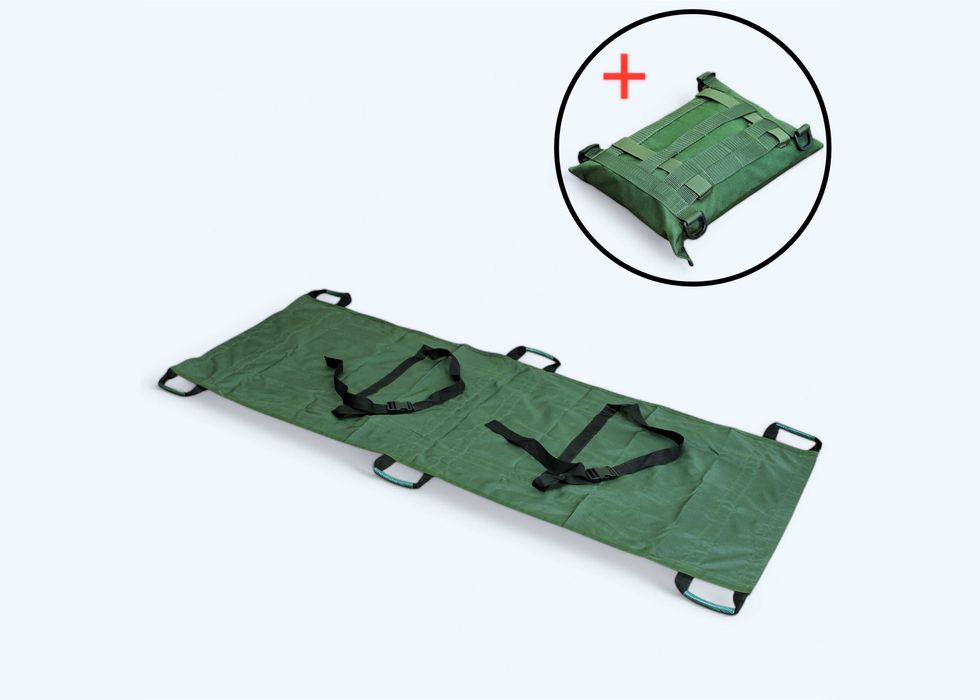 Ноші евакуаційні безкаркасні тактичні м'які. Носилки військові складні