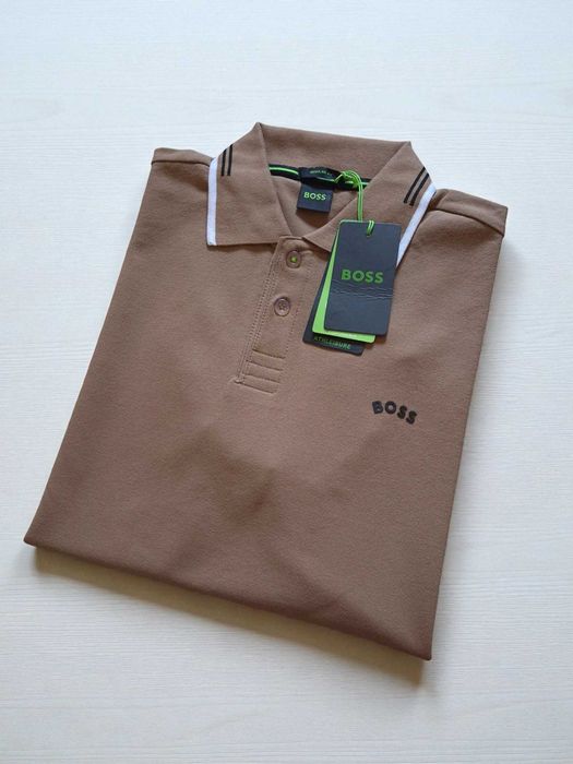 Hugo Boss S M L XXL Brązowy Męski Polo