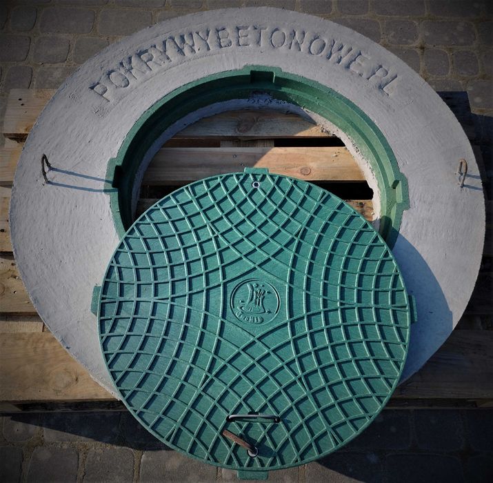 BEZPIECZNA na klucz Pokrywa Betonowa 105cm WŁAZ zamykany z POKRYWĄ